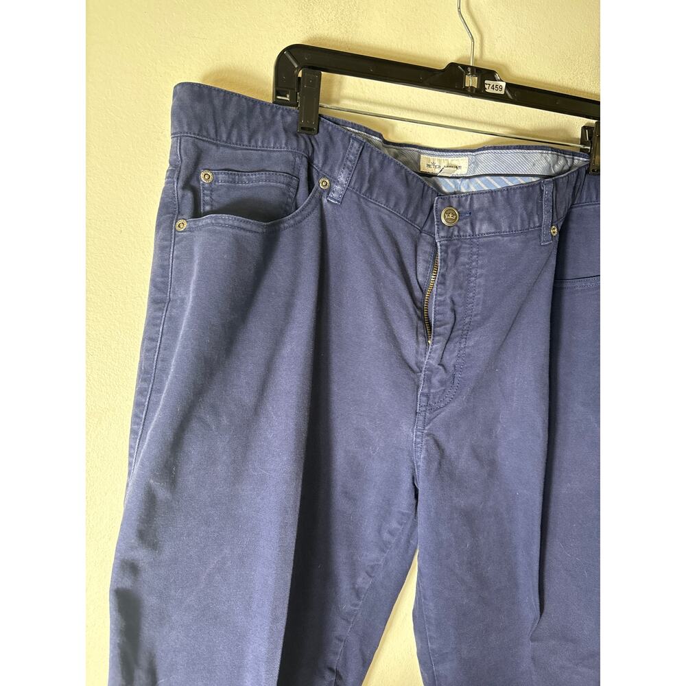 Mens Peter Millar Navy Denim Slacks Sz 40 - Picture 3 of 4